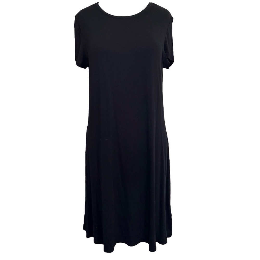 Amazon Essentials Black Short Sleeve Crewneck Dress Size Small